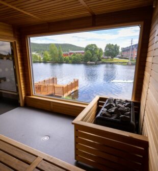 Badstue kongsberg  moderne sauna ved lågen