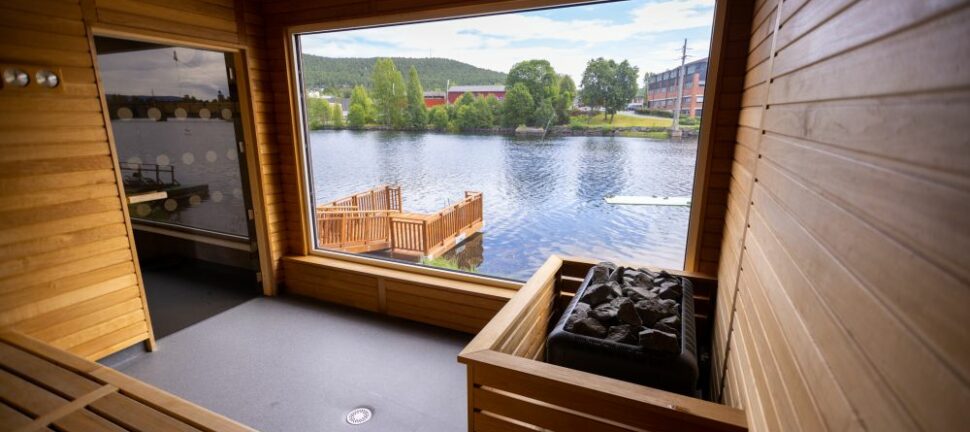 Badstue kongsberg  moderne sauna ved lågen