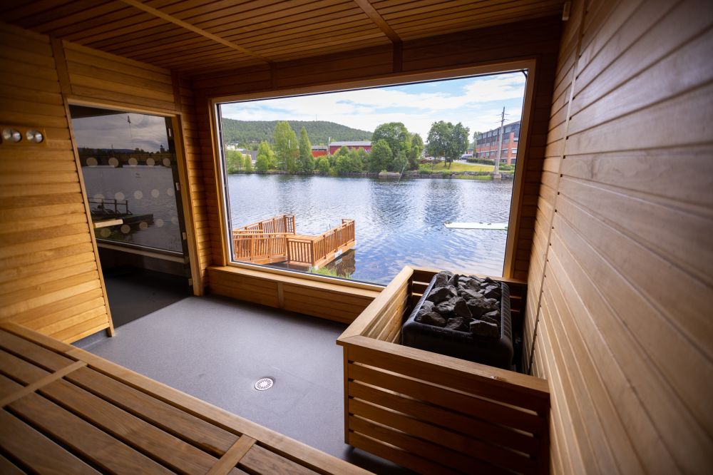 Badstue kongsberg  moderne sauna ved lågen